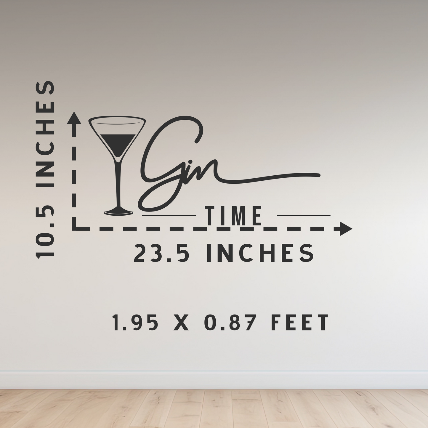 Gin Time Kitchen Wall Sticker Decal