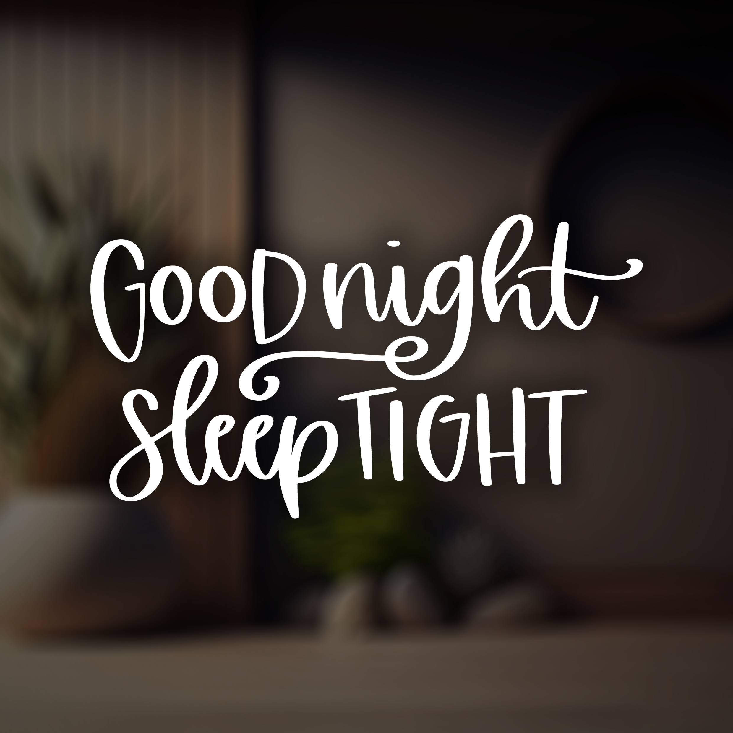 Good Night Sleep Tight Wall Sticker Decal