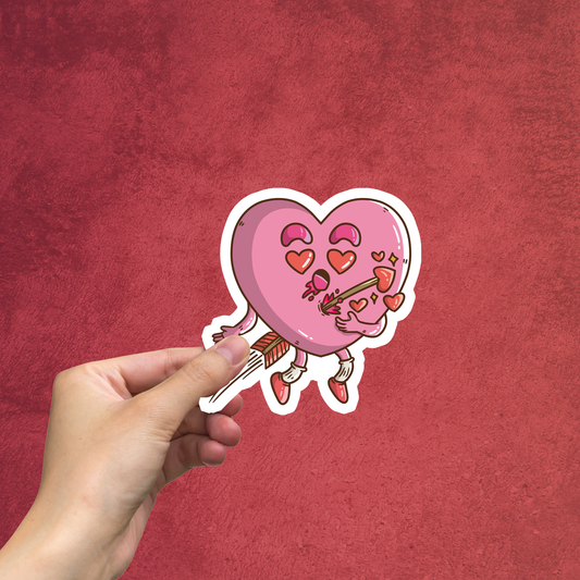 Cute Arrow Heart Large Sticker