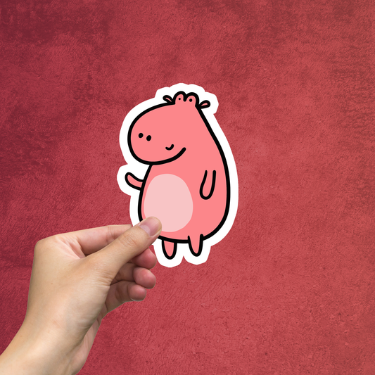 Cute Hippo Large Sticker
