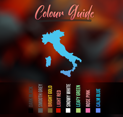 Italy Map Car Sticker Decal