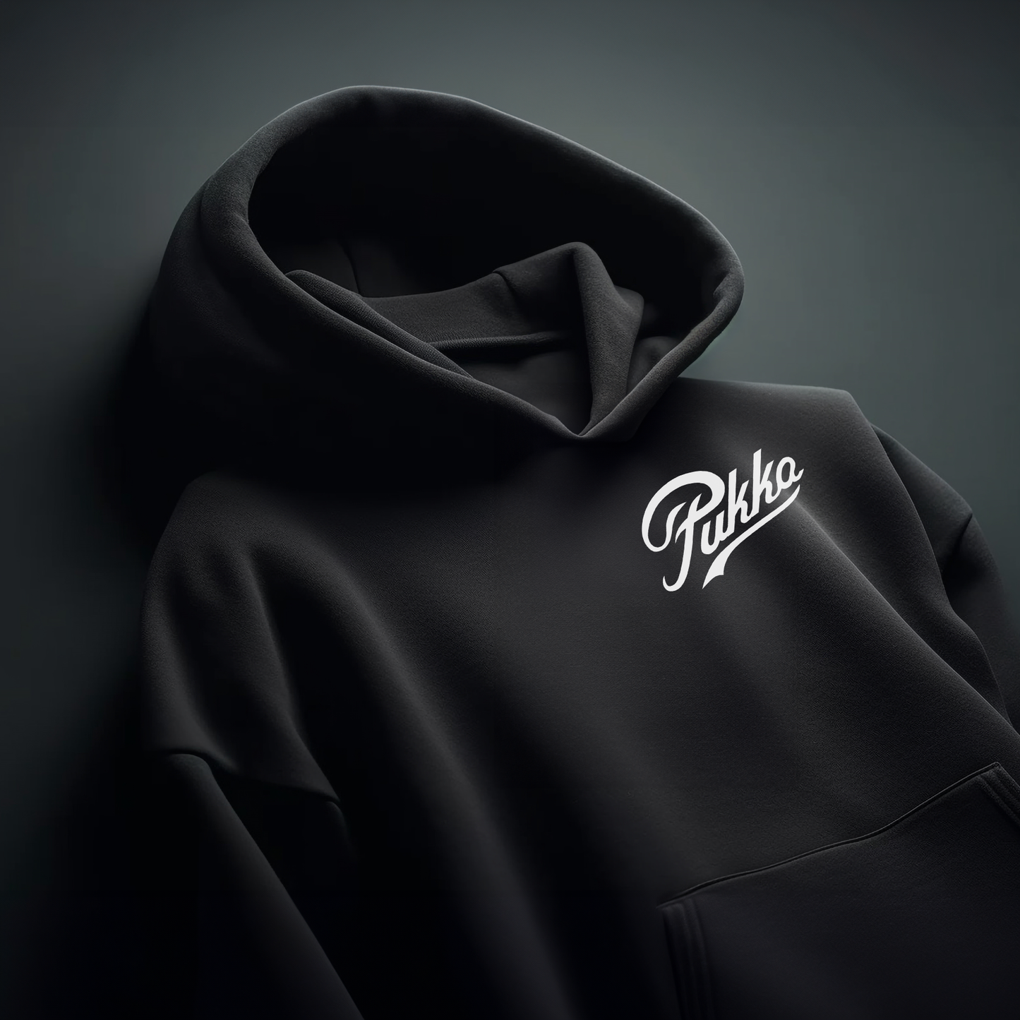 Plain Black Pukka Hoodie