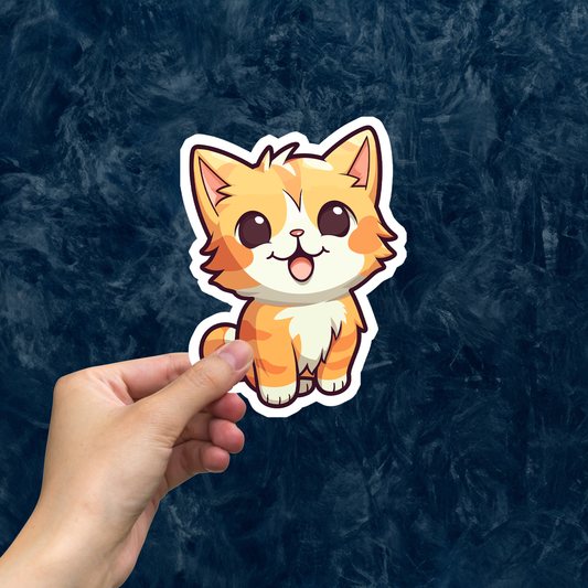 Cute Kitten Large Sticker