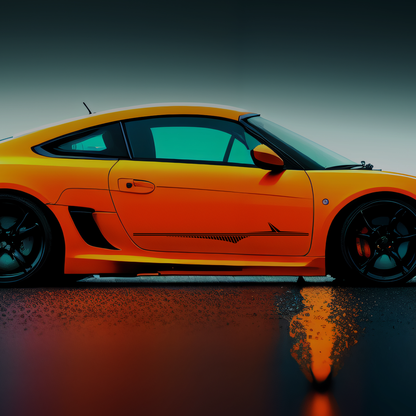 Race Line Sports Car Decal