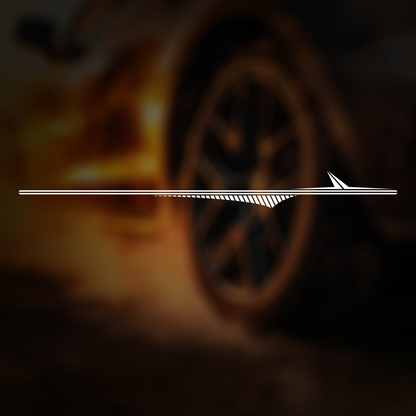 Race Line Sports Car Decal