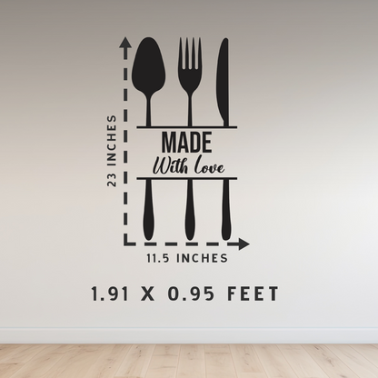 Made with Love Kitchen Wall Sticker Decal
