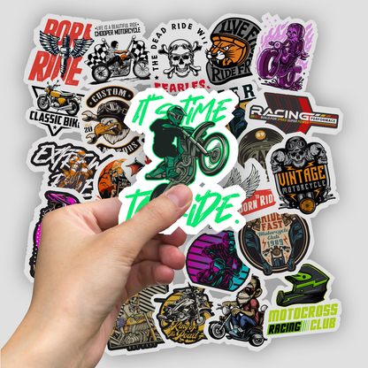 50Pc Motorbike Sticker Bomb