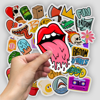 50Pc Cartoon Sticker Bomb