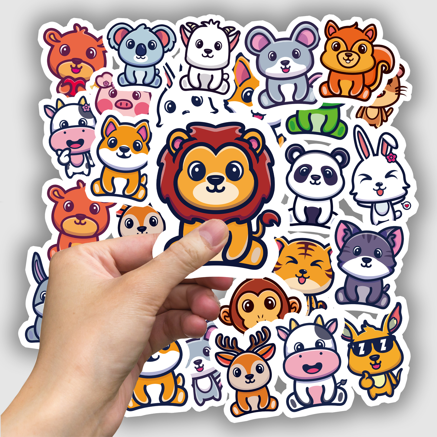 30Pc Cute Animal Stickers Kids