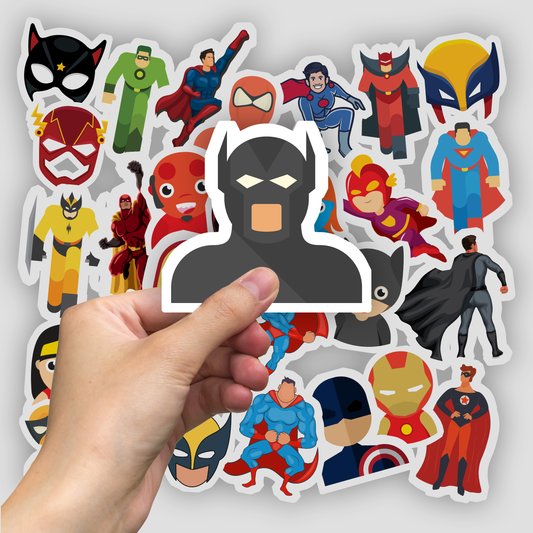 30Pc Superhero Stickers Kids