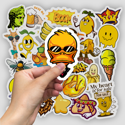 25Pc Yellow Sticker Bomb