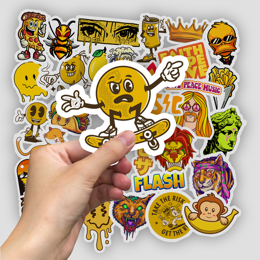 50Pc Yellow Sticker Bomb