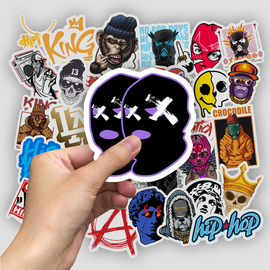 50Pc Rap Music Sticker Bomb