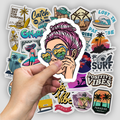 50Pc Surf Sticker Bomb