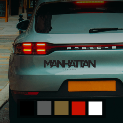 Manhattan New York Car Sticker Decal