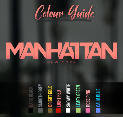 Manhattan New York Car Sticker Decal