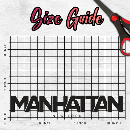 Manhattan New York Car Sticker Decal