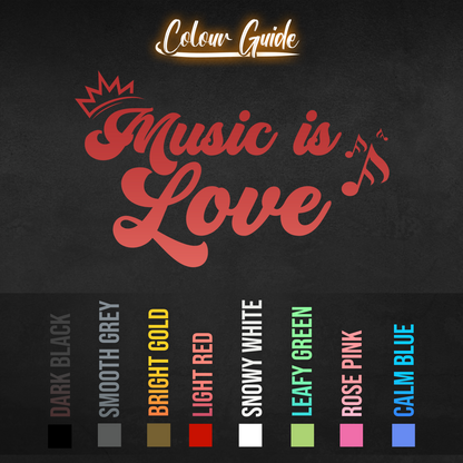 Music is Love Wall Sticker Decal