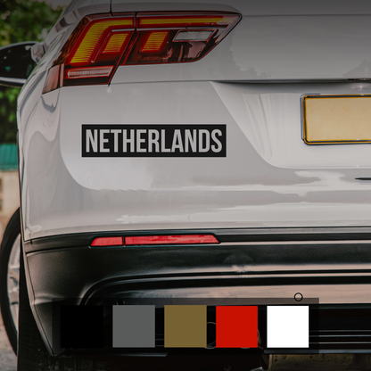 Netherlands Car Sticker Decal