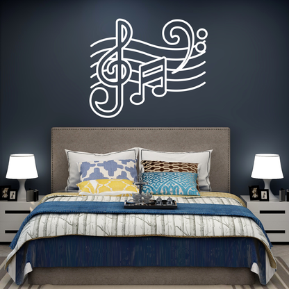 Note Outline Wall Sticker Decal