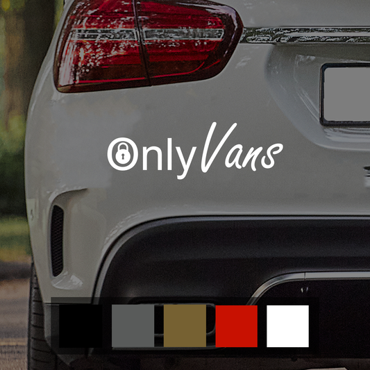 Only Vans Funny Car Decal
