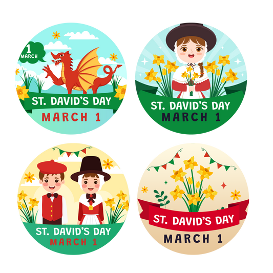 St Davids Day Award Stickers