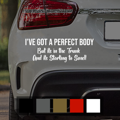 I've Got A Perfect Body Funny Car Decal