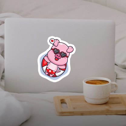 Cute Pig Large Sticker