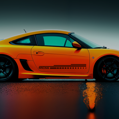 Racing Lines Sports Car Decal