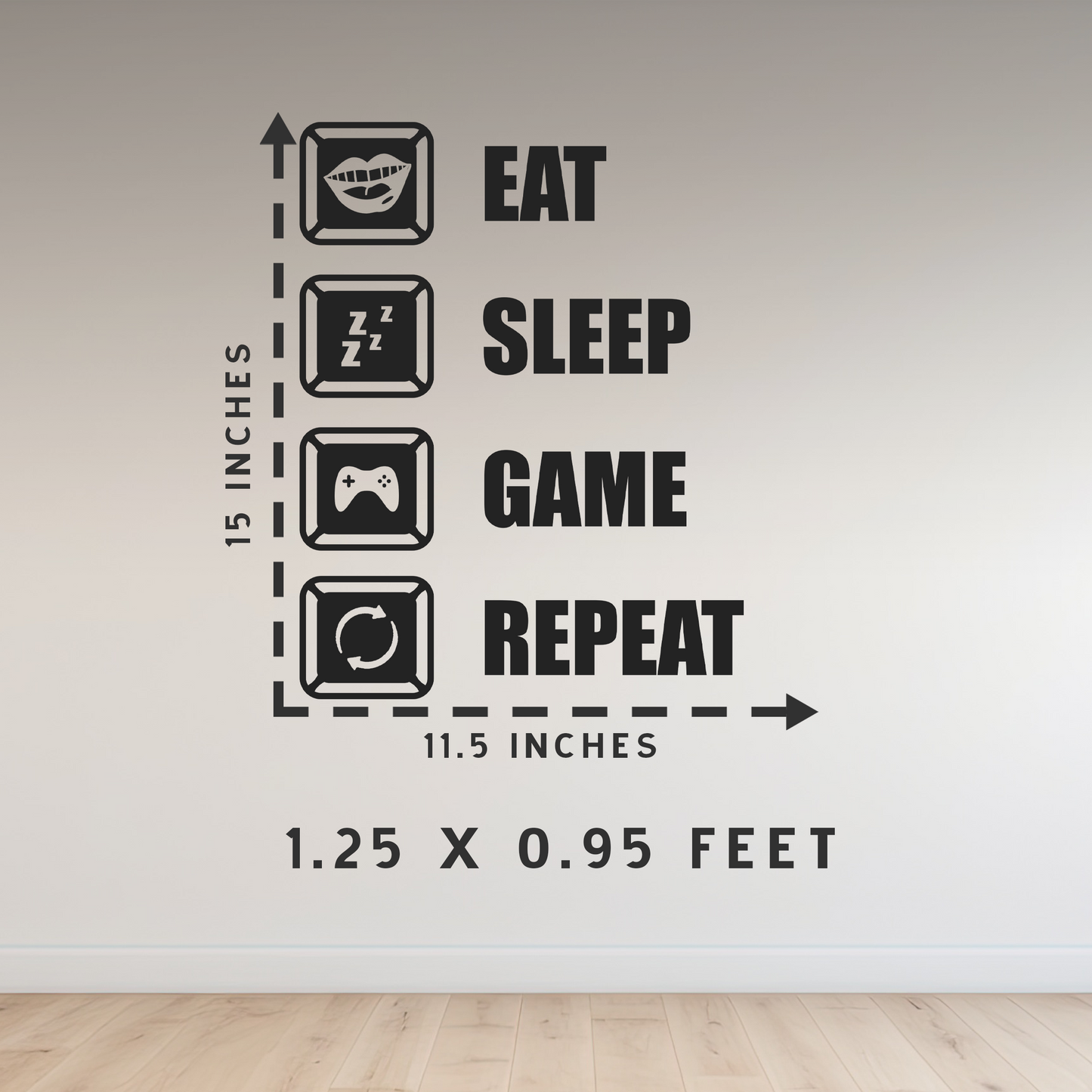 Game Repeat Wall Sticker Decal