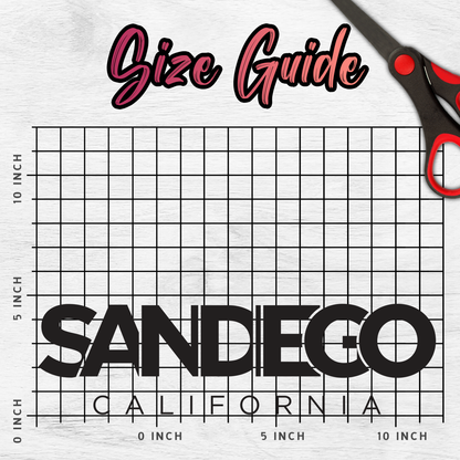 San Diego California Car Sticker Decal