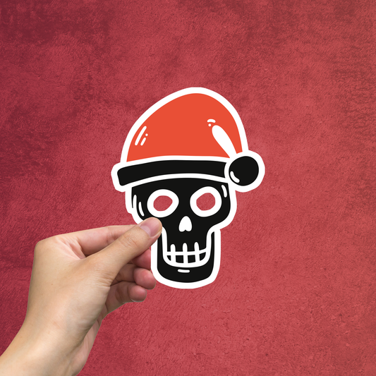 Santa Skull Large Sticker