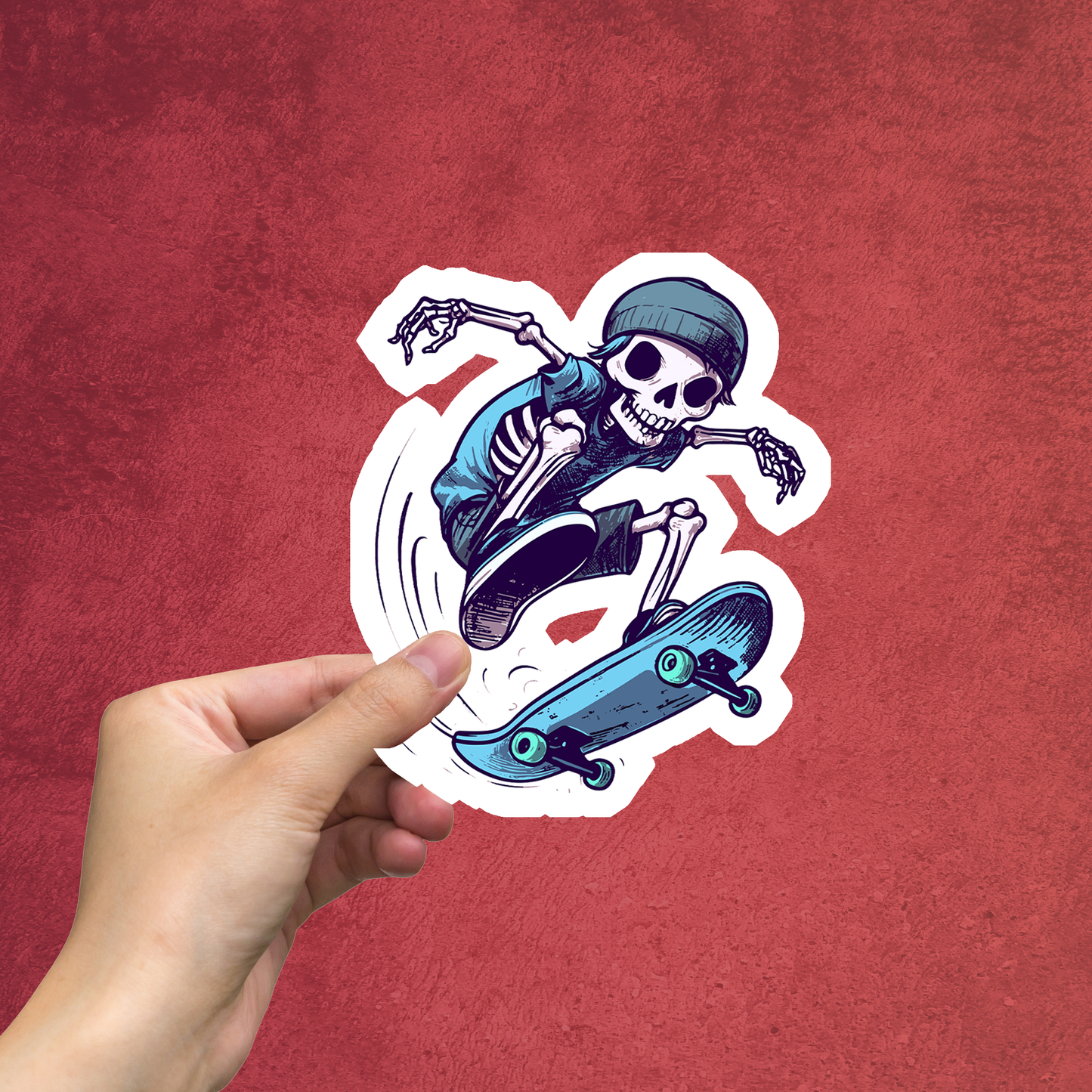 Skull Skater Large Sticker