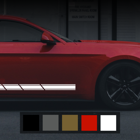 Three Lines Cut Sports Car Decal
