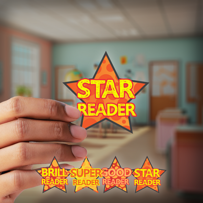 Holographic Gold Star Award Teachers Stickers