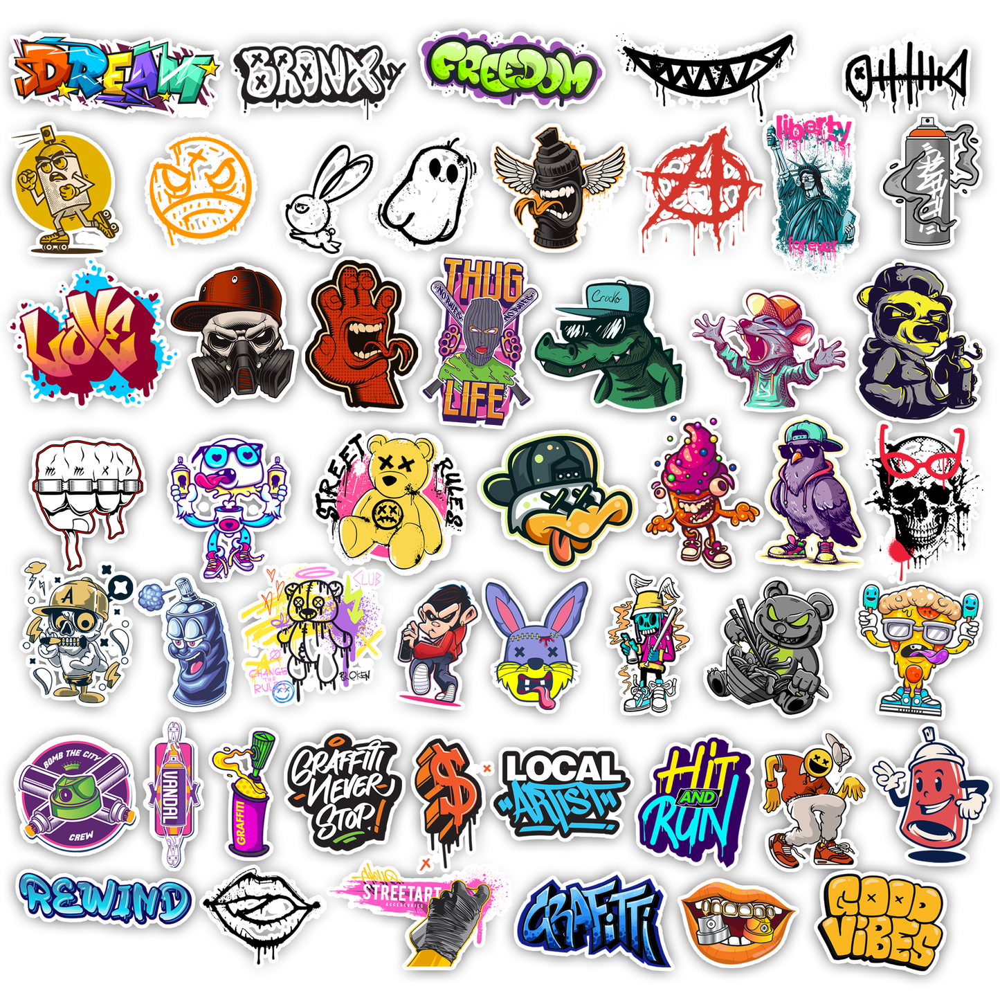 50Pc Graffiti Sticker Bomb