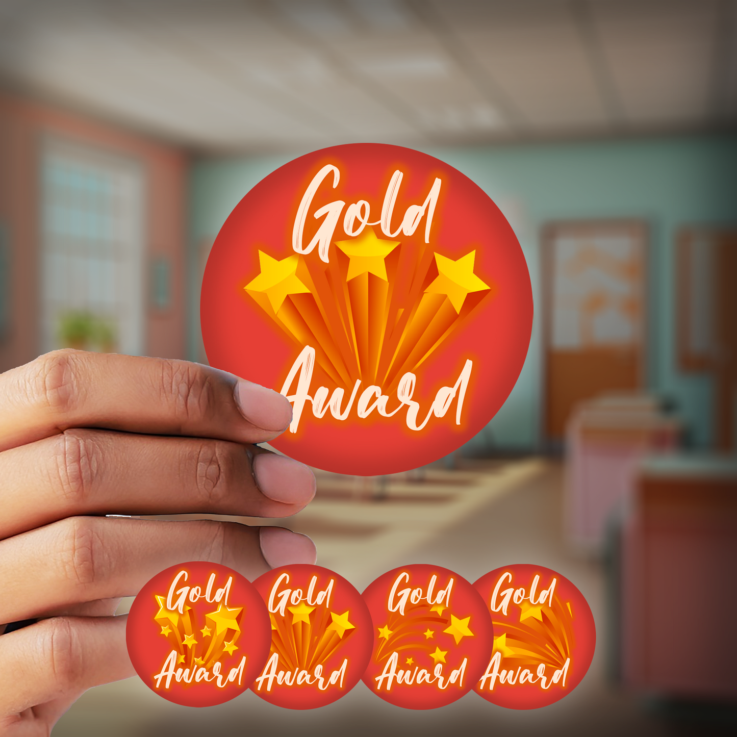 Gold Stars Award Stickers