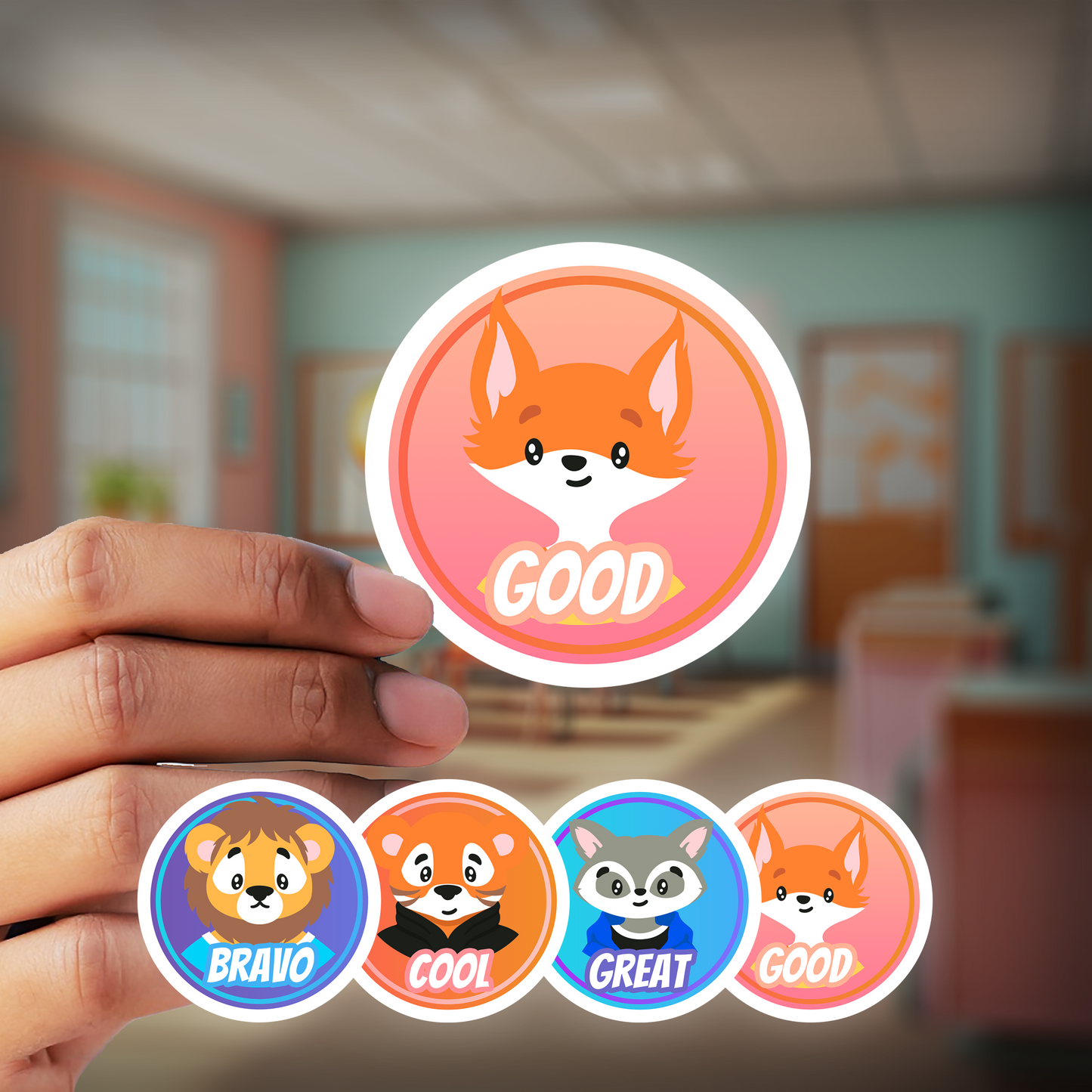 Funky Animals Award Stickers