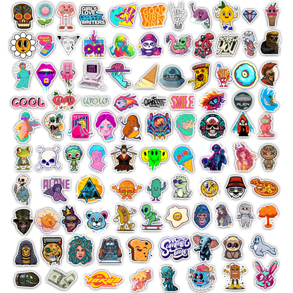 100Pc Stylish Sticker Bomb