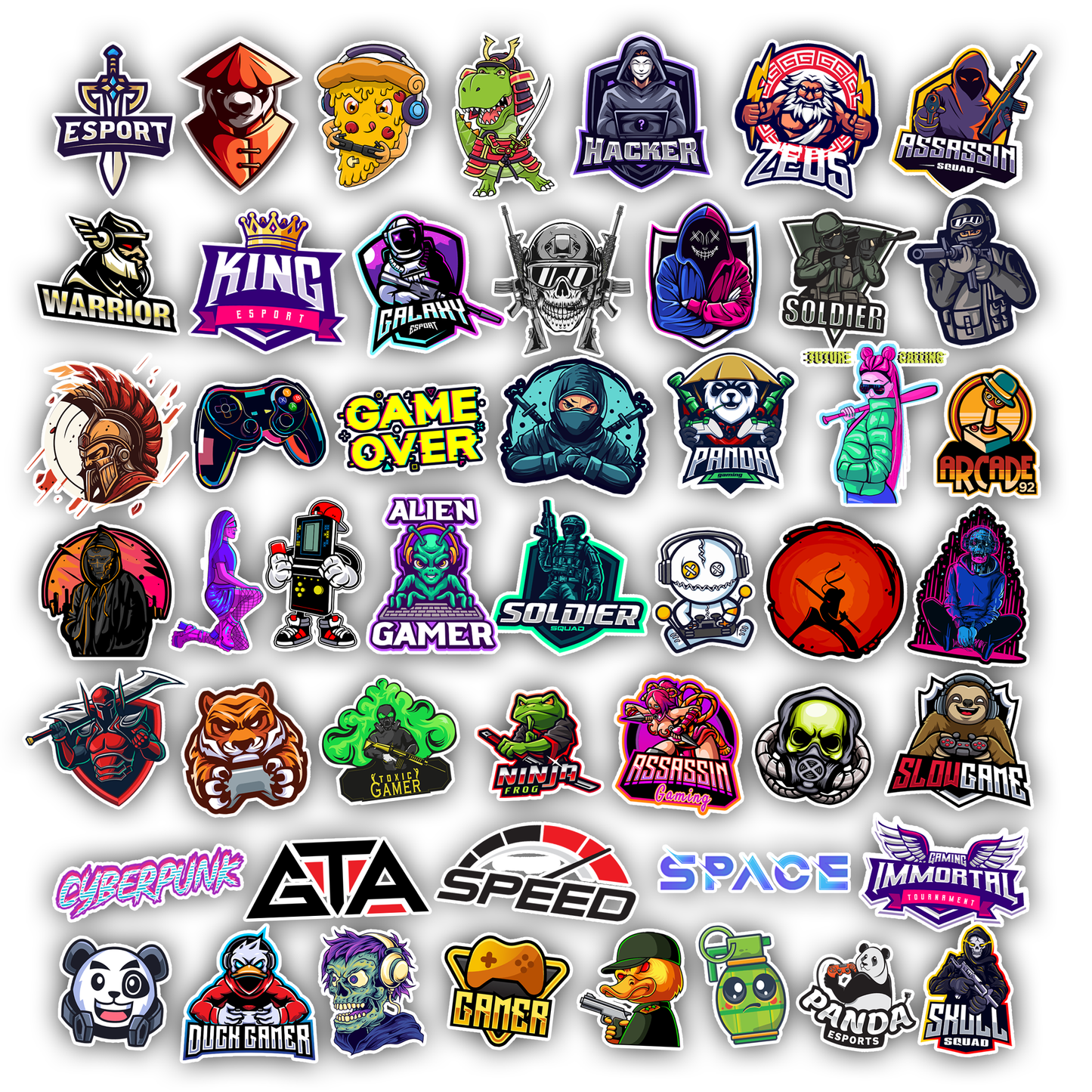 50Pc Gaming Sticker Bomb