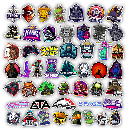 50Pc Gaming Sticker Bomb