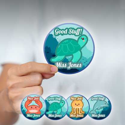 Underwater Personalised Teacher Stickers