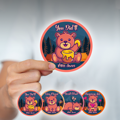 Honey Bears Personalised Teacher Stickers