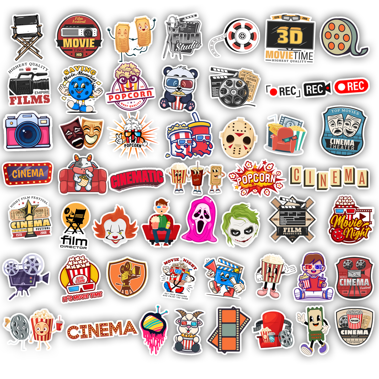 50Pc Movie Sticker Bomb