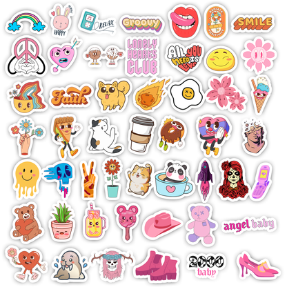 50Pc Cute Girls Sticker Bomb