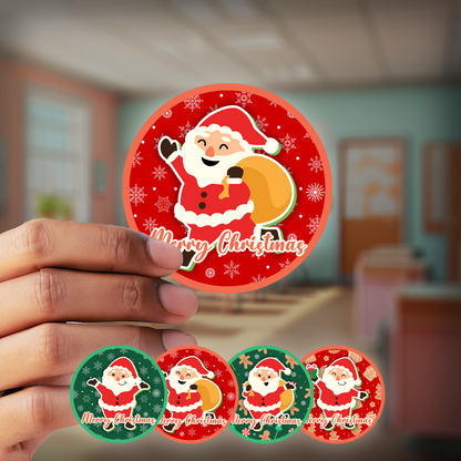 Santa Cute Christmas Award Stickers