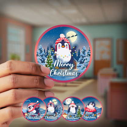 Christmas Penguins Award Stickers