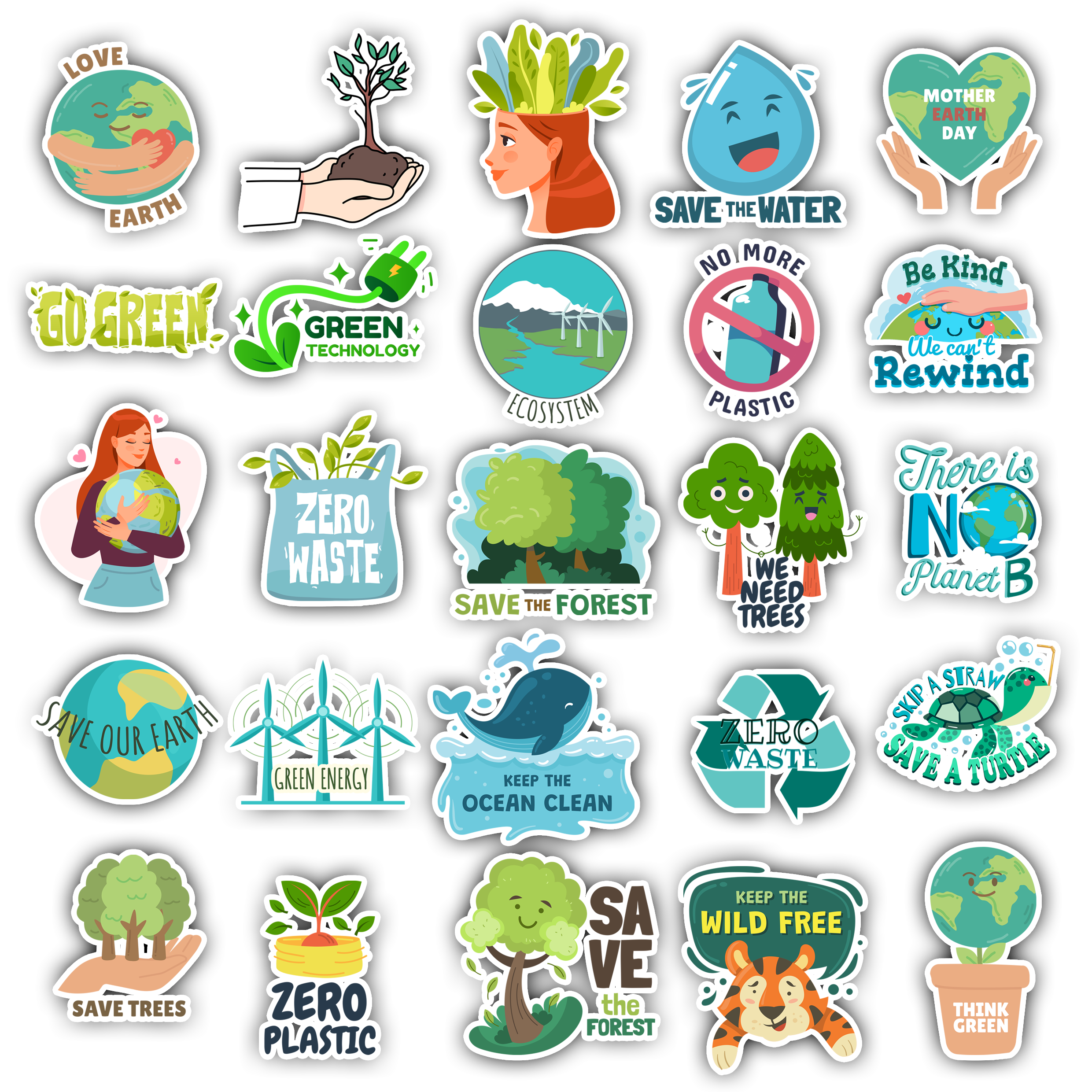 25Pc Eco-Friendly Sticker Bomb