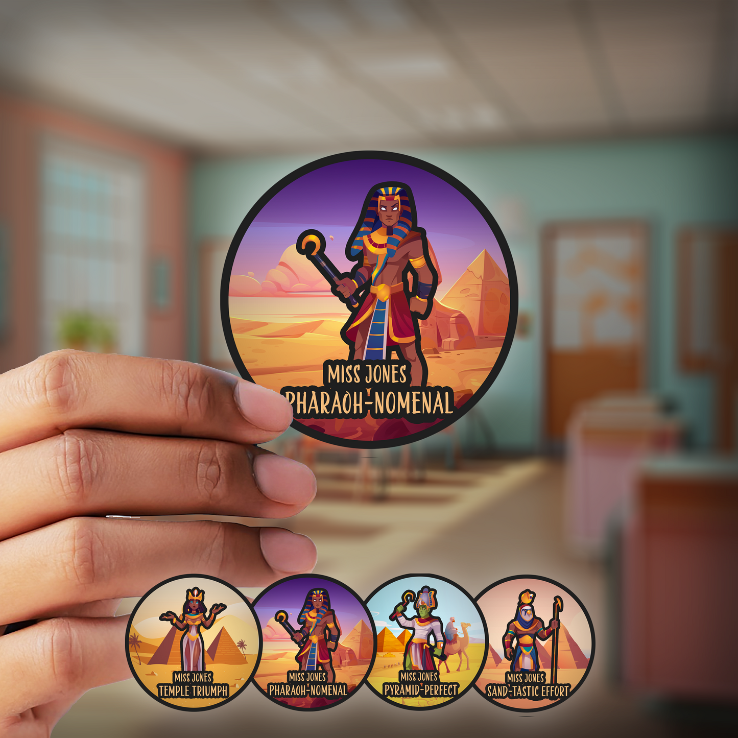 Egyptian Personalised Teacher Stickers