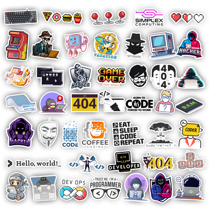 50Pc Coding Sticker Bomb